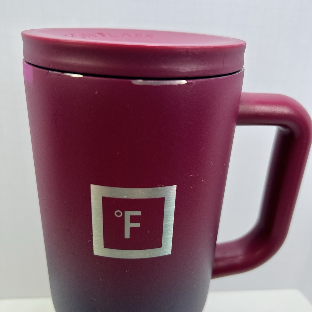 Iron Flask 40oz Vacuum Insulated Water Tumbler Mug Handle Red Blue Gradient - Picture 5 of 12